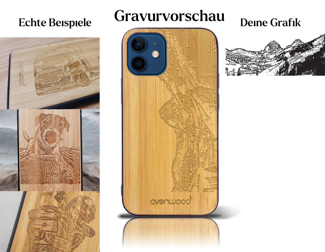 INDIVIDUELL iPhone 12 mini Bambus-Kunststoff